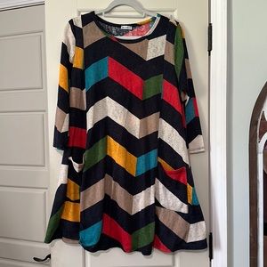 Egs California multicolor tunic size XL.